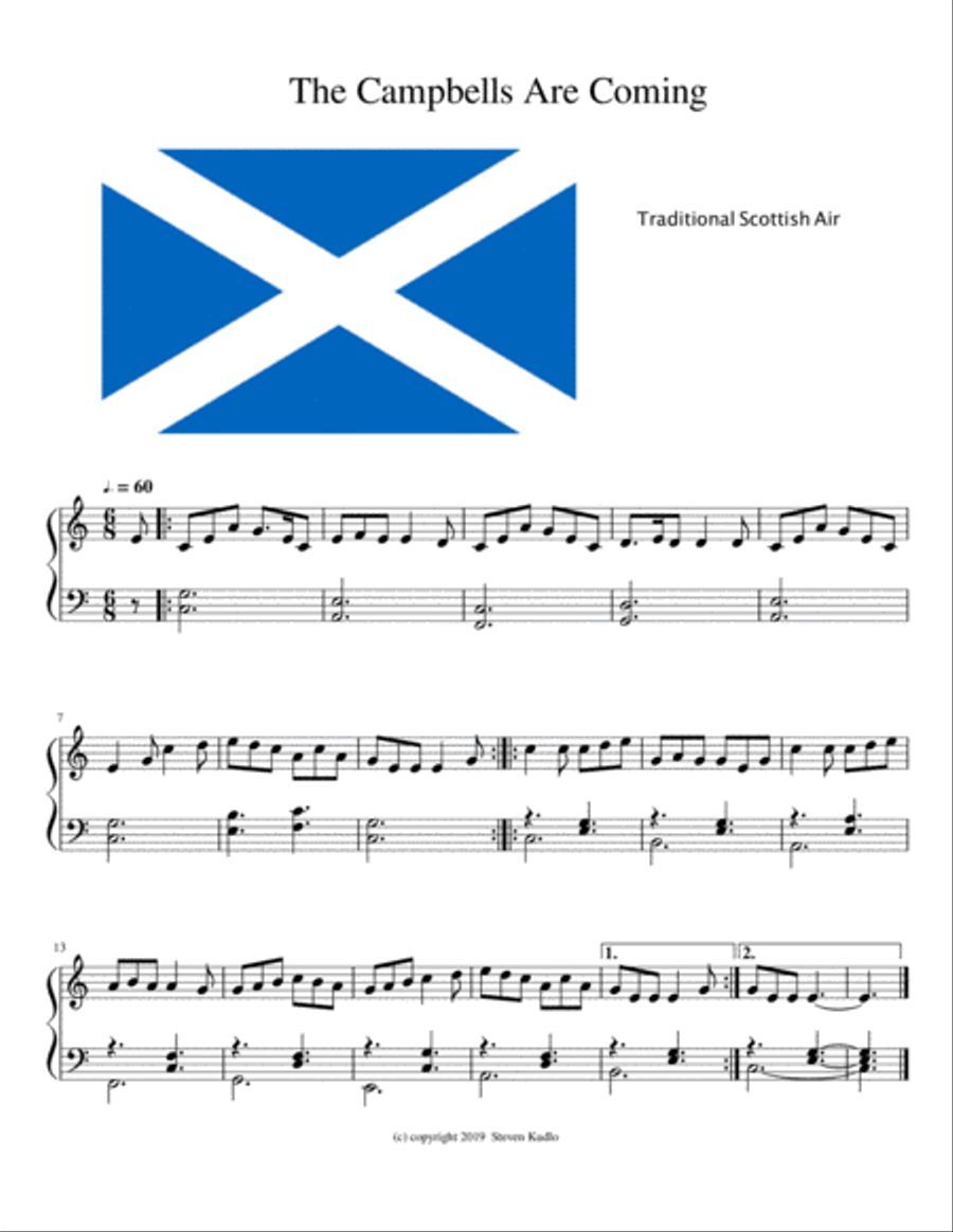 The Campbells Are Coming Piano Solo scores gallery preview page 1