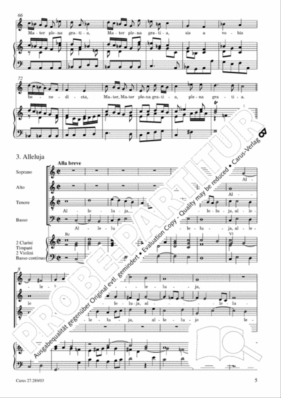 Beata es, Virgo Maria 4-Part scores gallery preview page 6