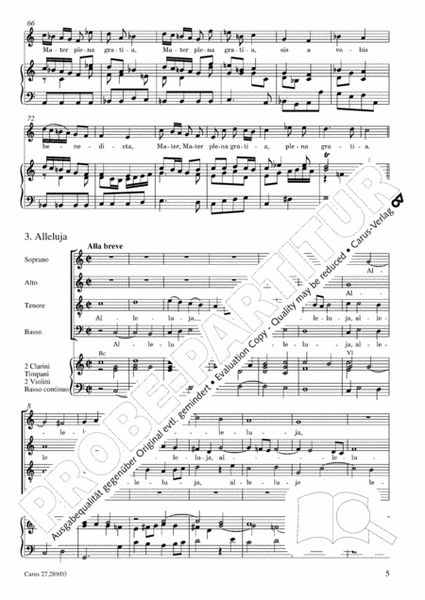 Beata es, Virgo Maria by Leopold Mozart Choir - Sheet Music