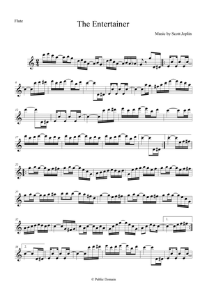 The Entertainer By Scott Joplin for Flute