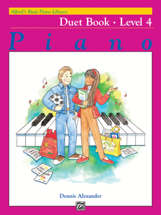 Book cover for Alfred's Basic Piano Course Duet Book, Level 4