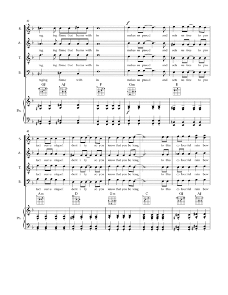 Rainbow Family 4-Part scores gallery preview page 5