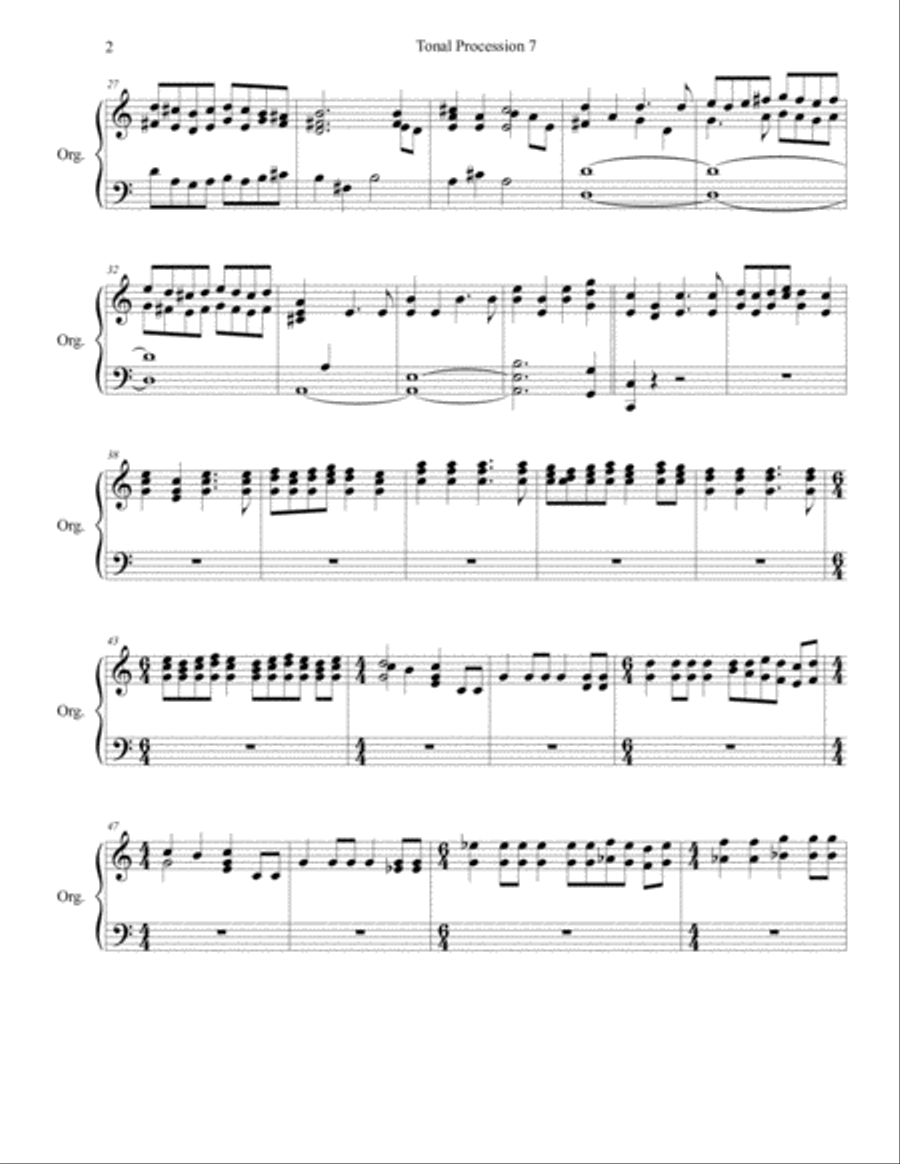 Tonal Procession 7 Flourishes Easy Piano scores gallery preview page 2