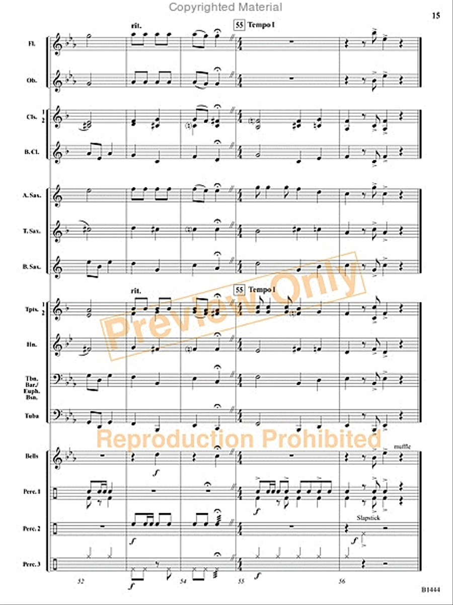 Tango Bells Concert Band scores gallery preview page 14