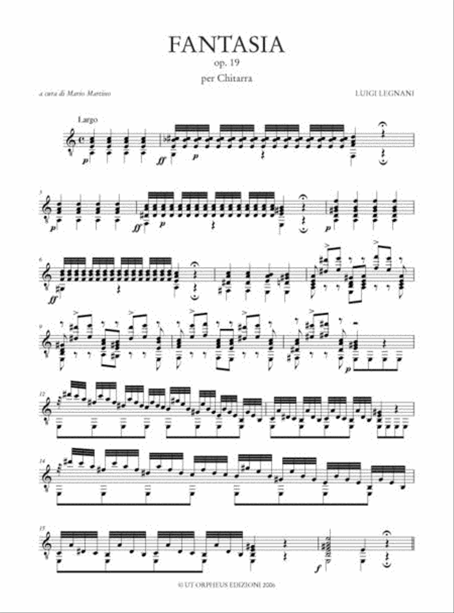 Fantasia Op. 19 for Guitar Acoustic Guitar scores gallery preview page 2