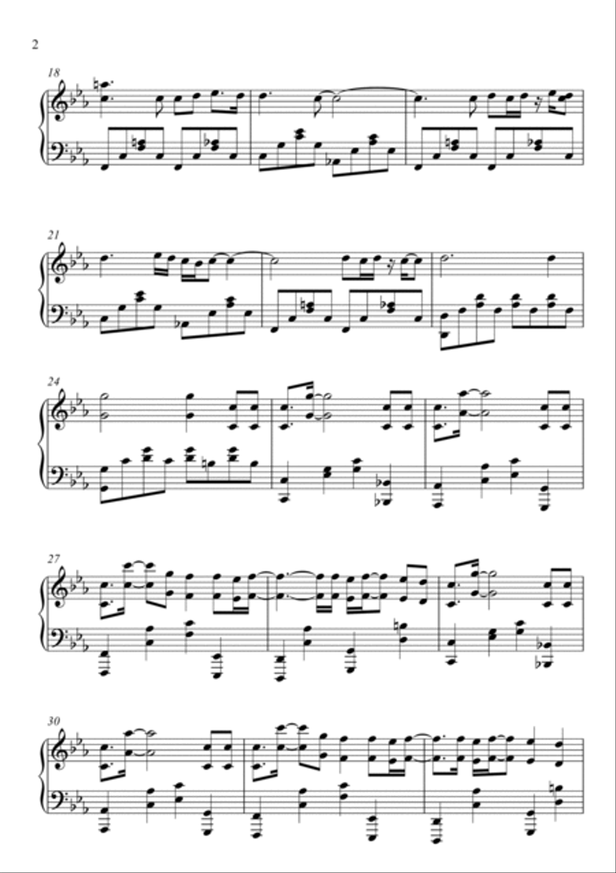 Skyfall Piano Solo scores gallery preview page 2