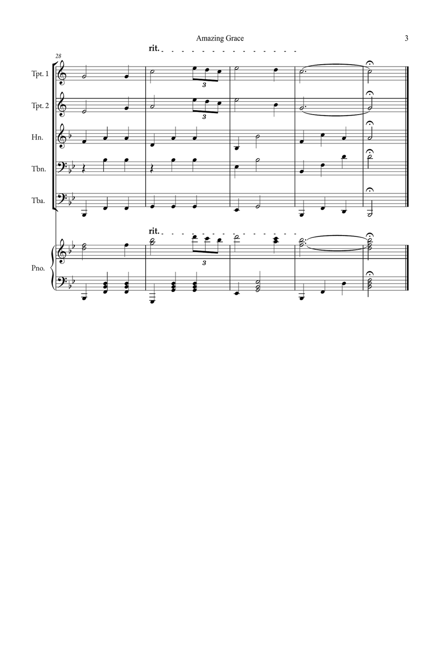 Amazing Grace Amazing Grace Small Ensemble scores gallery preview page 3