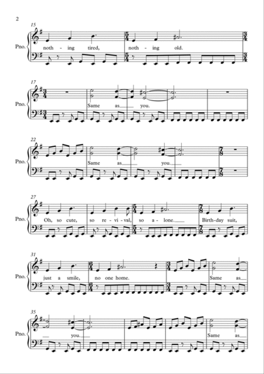 No Return - Yellowjackets Main Title Voice scores gallery preview page 2