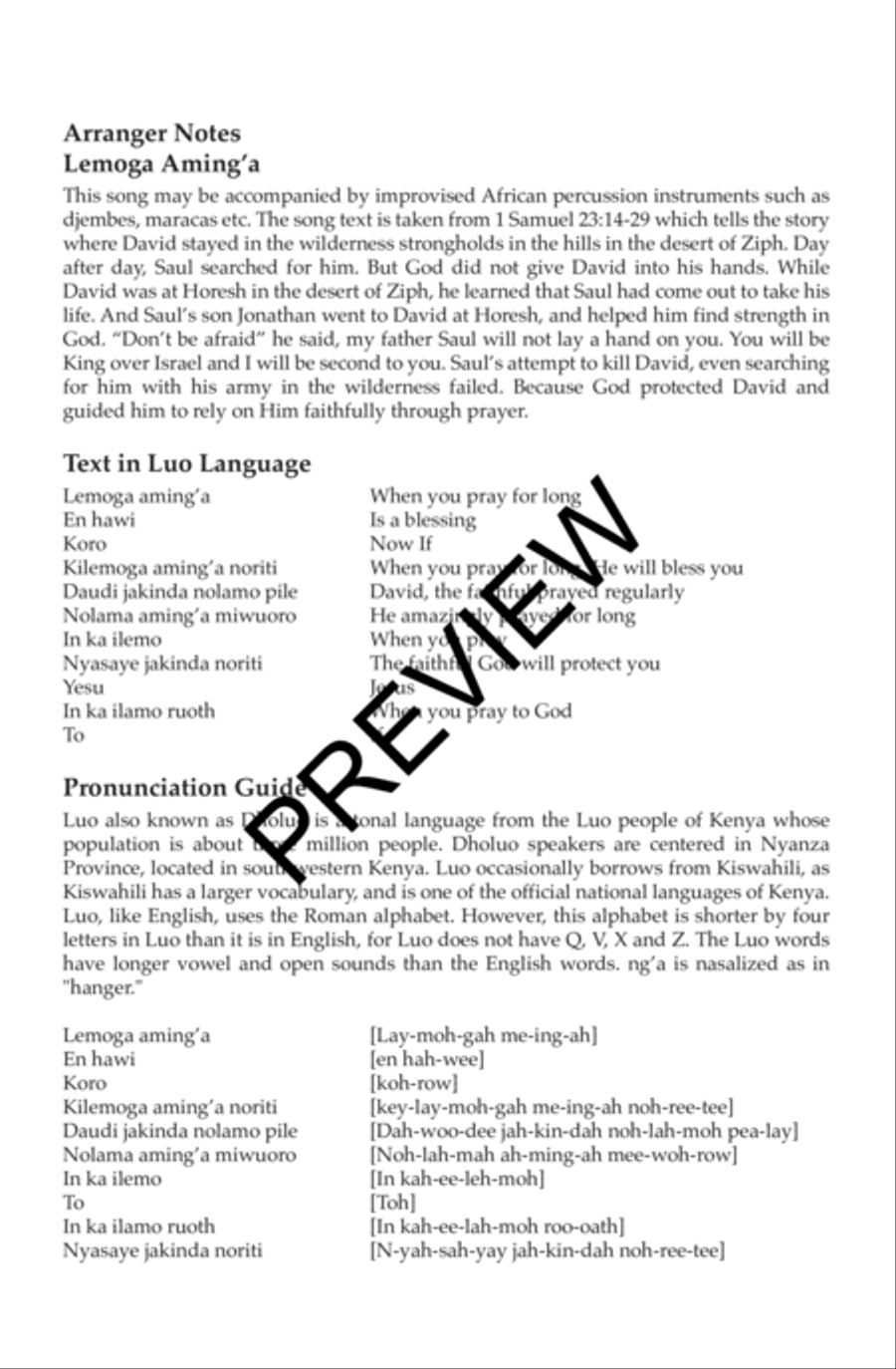 Lemoga Aming’a 4-Part scores gallery preview page 12