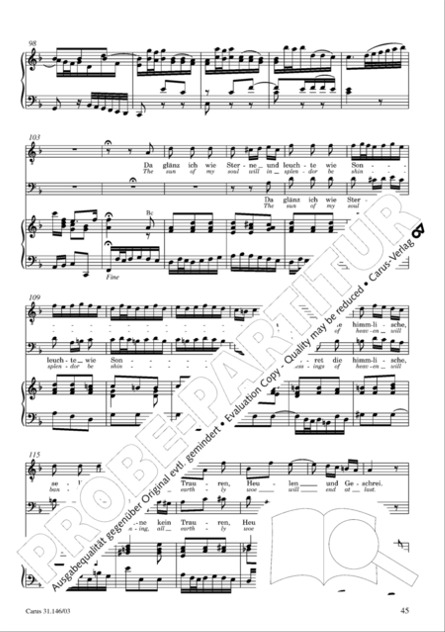 Through bitter tribulation we enter into God's kingdom (Wir mussen durch viel Trubsal in das Reich Gottes eingehen) 4-Part scores gallery preview page 46