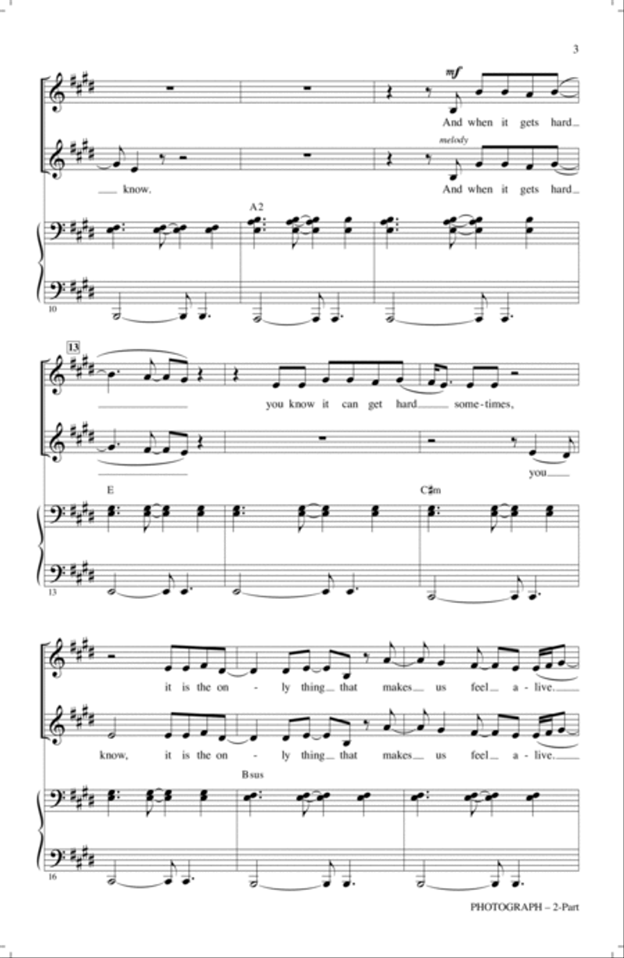 Photograph (arr. Mark Brymer) 2-Part scores gallery preview page 2