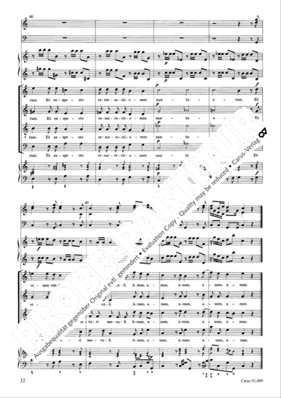 Missa Sancti Gabrielis 4-Part scores gallery preview page 35