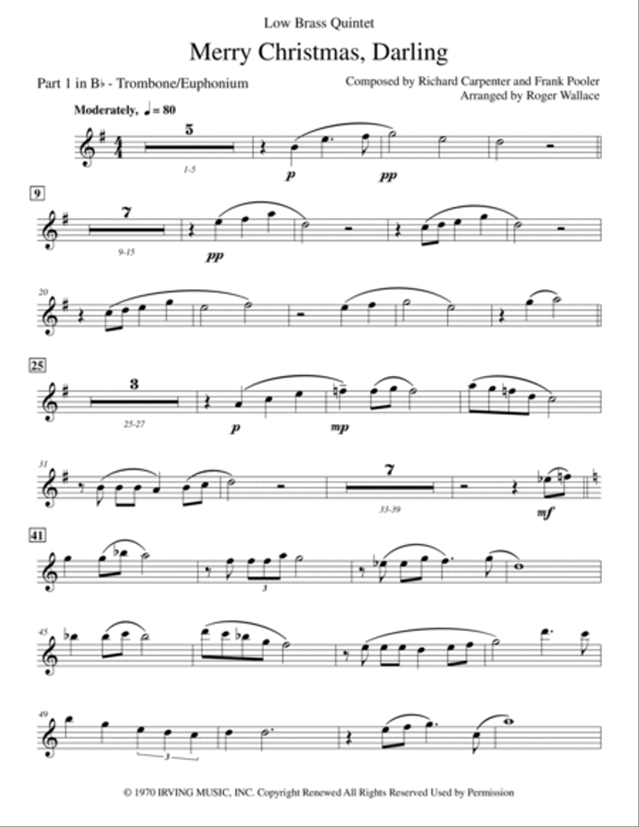 Merry Christmas, Darling Brass Ensemble scores gallery preview page 6