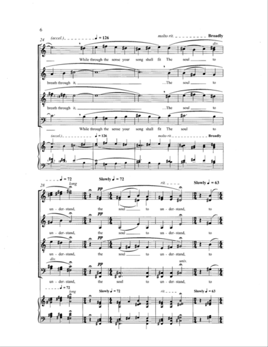 Two Rossetti Songs: 1. Song and Music 4-Part scores gallery preview page 5