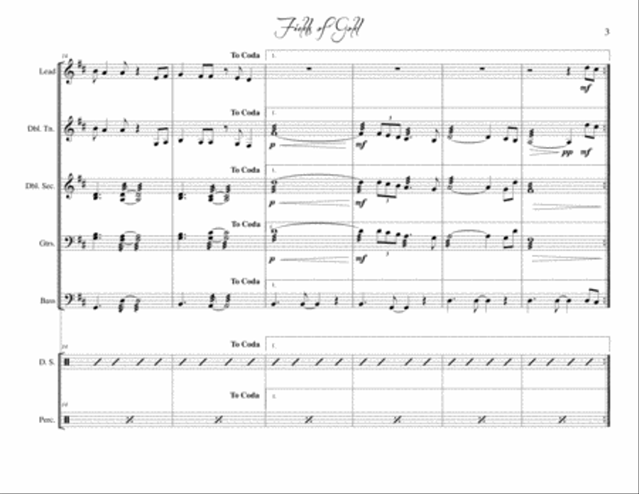 Fields Of Gold Steel Drum Band scores gallery preview page 3
