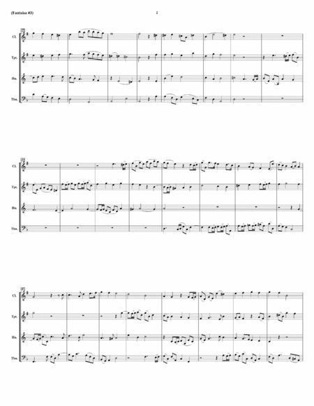Fantasia #3 For 4 Viols - for Wind Quartet image number null
