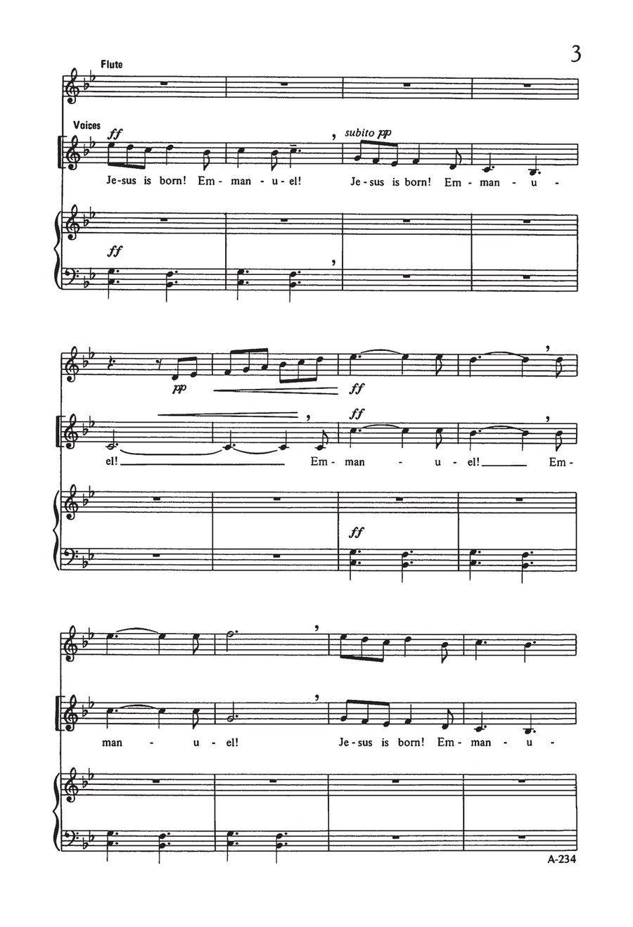 Shepherds, Awake Unison Choir - Digital Sheet Music page 3