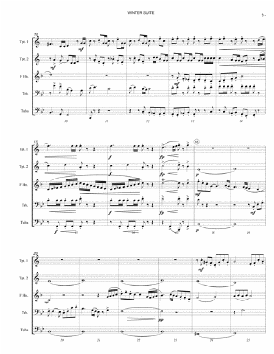 Winter Suite (Brass Quintet) Brass Quintet scores gallery preview page 5