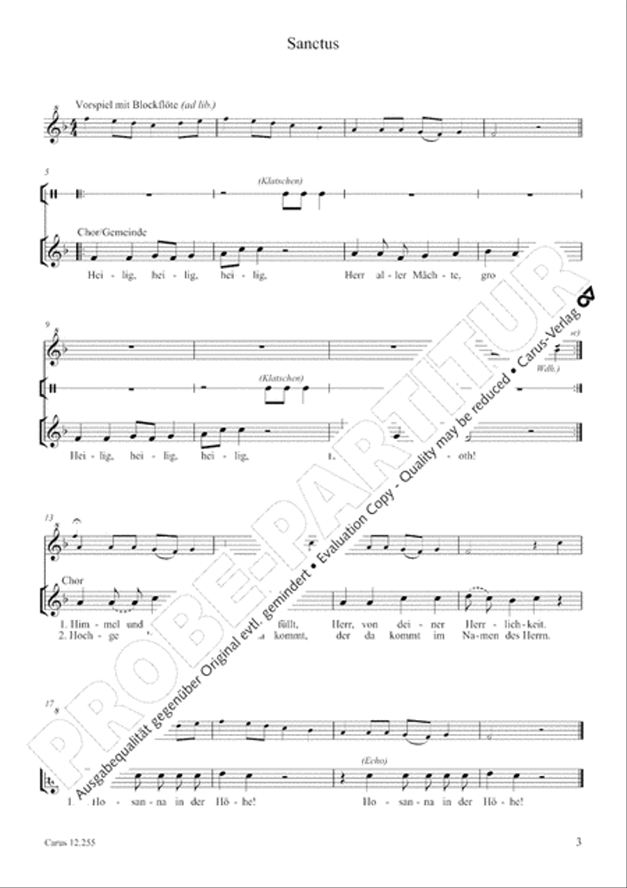 Missa minima Unison Choir scores gallery preview page 5