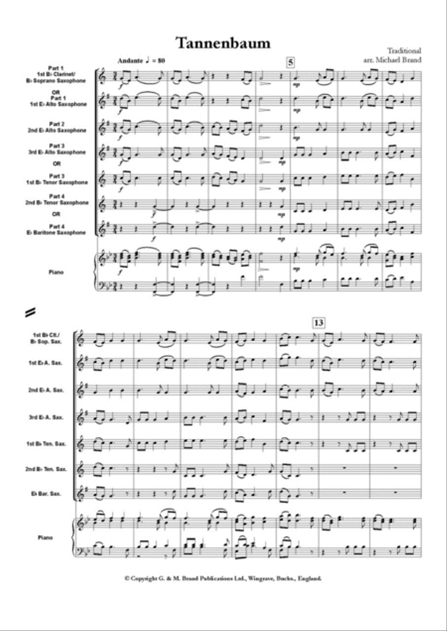 Tannenbaum Clarinet scores gallery preview page 2