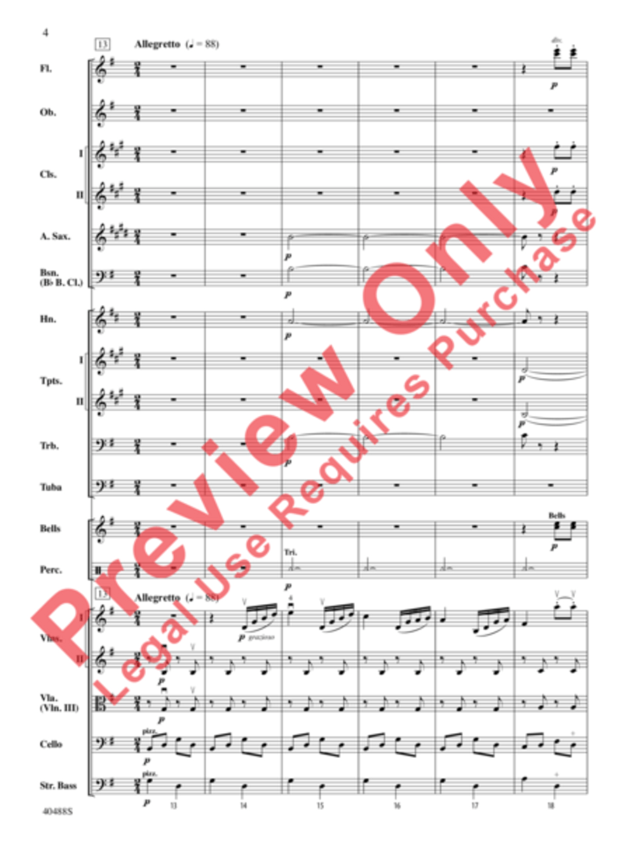 Overture to Die Fledermaus Full Orchestra scores gallery preview page 5