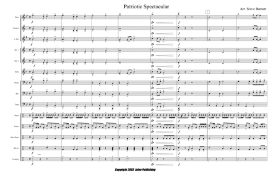 Patriotic Spectacular Marching Band scores gallery preview page 2