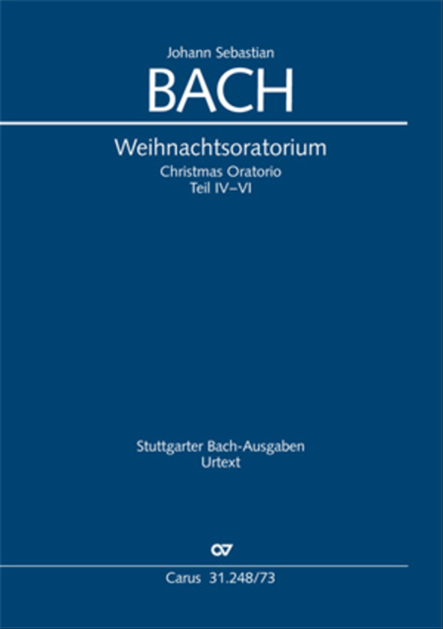 Christmas Oratorio (Weihnachtsoratorium, Teile IV-VI) 4-Part scores gallery preview page 1