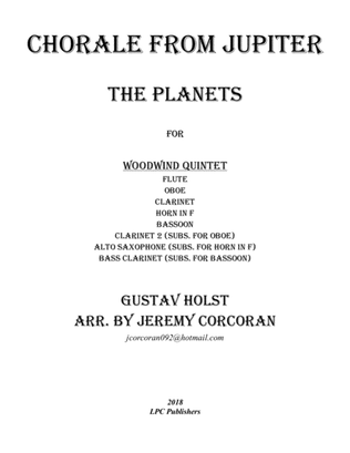 Book cover for Chorale from Jupiter for Woodwind Quintet