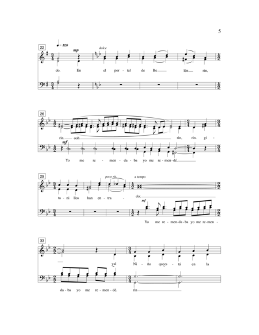 Hacia Belen va un borrico 4-Part scores gallery preview page 7