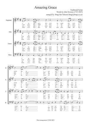Amazing Grace - SATB a capella
