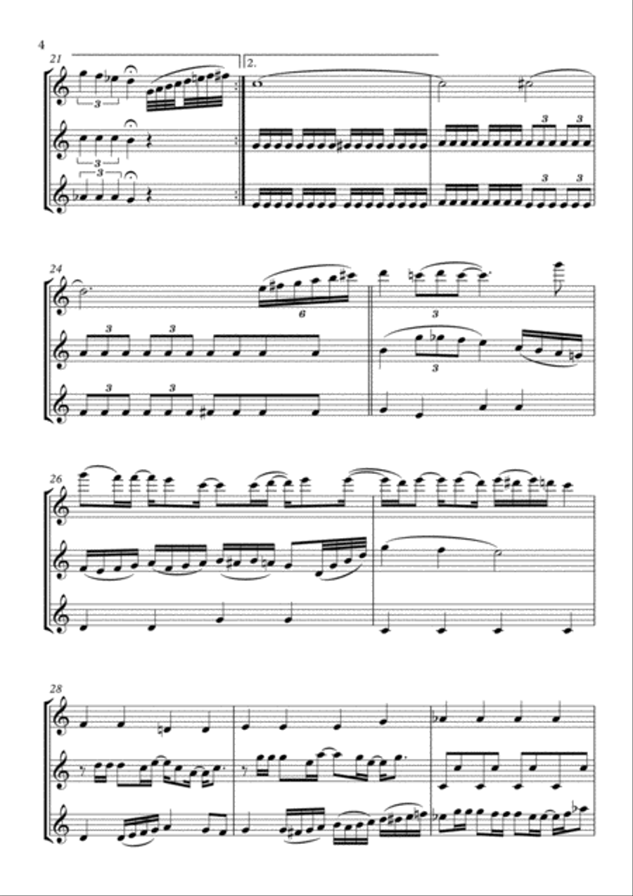 Forever Love Woodwind Trio scores gallery preview page 4