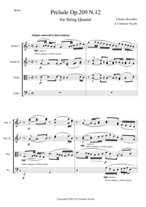 Prelude Op.209 N.12 for String Quartet
