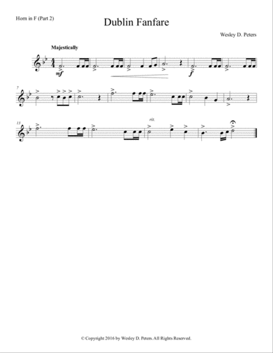 Dublin Fanfare (Brass Quintet) Brass Quintet scores gallery preview page 3