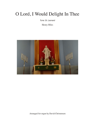 Book cover for O Lord, I Would Delight in Thee