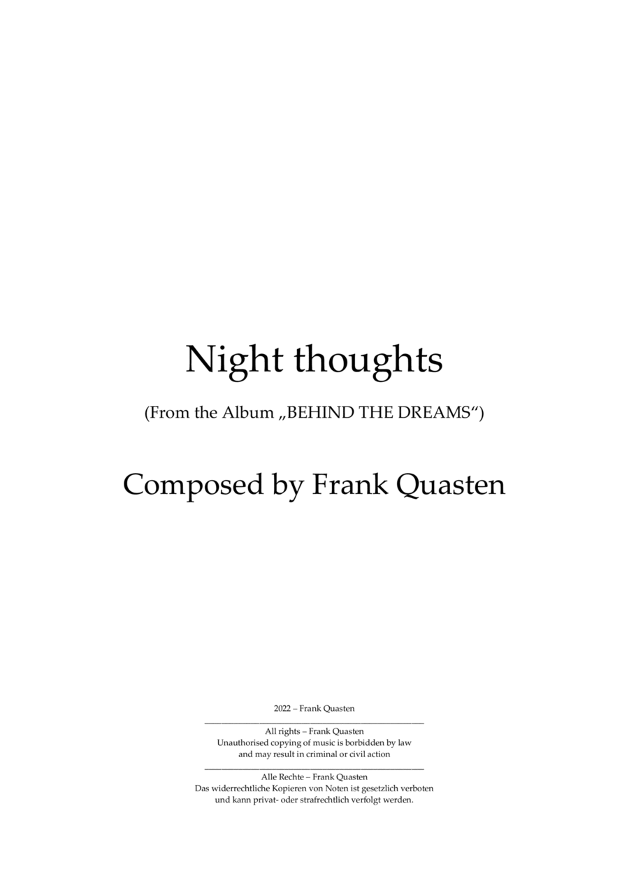 Night thoughts Piano Solo scores gallery preview page 1