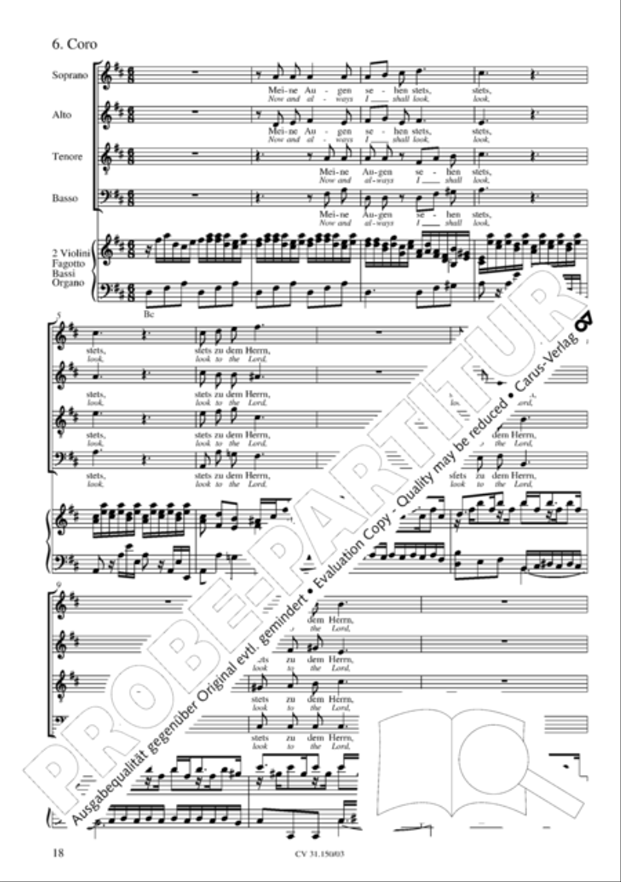 O my Lord, I long for thee (Nach dir, Herr, verlanget mich) 4-Part scores gallery preview page 19