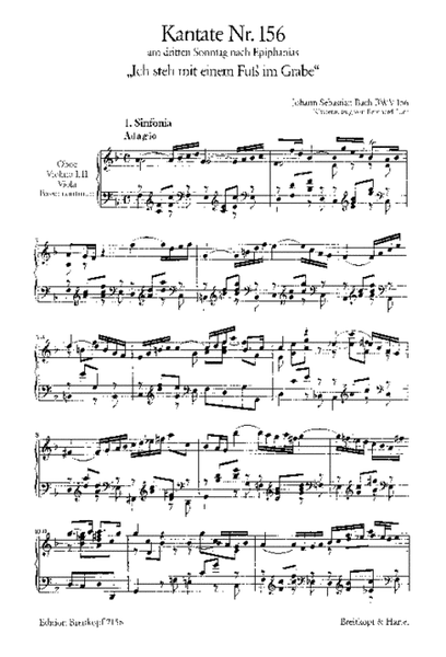 Cantata BWV 156 "Ich steh mit einem Fuss im Grabe"