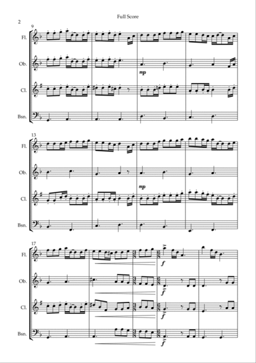 He's A Pirate Woodwind Quartet scores gallery preview page 2