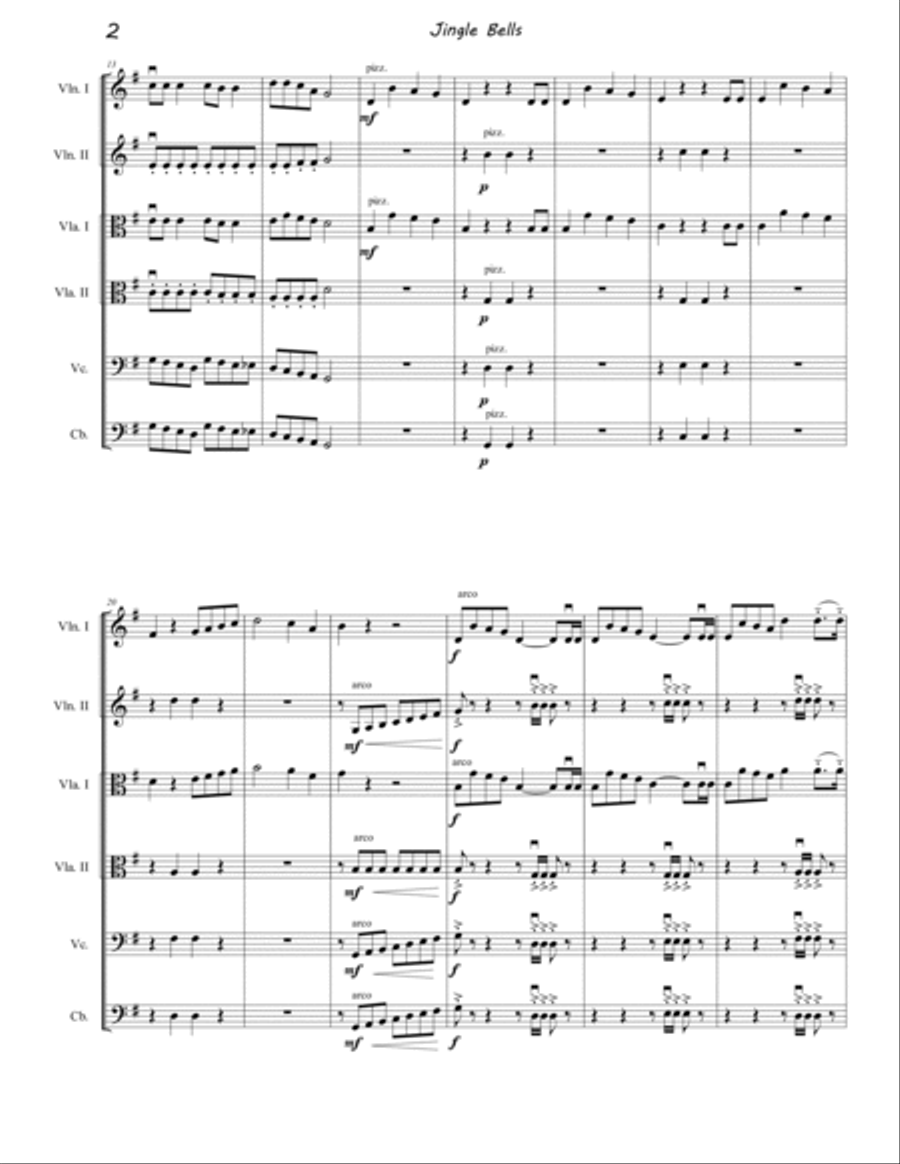 Jingle Bells String Orchestra scores gallery preview page 2