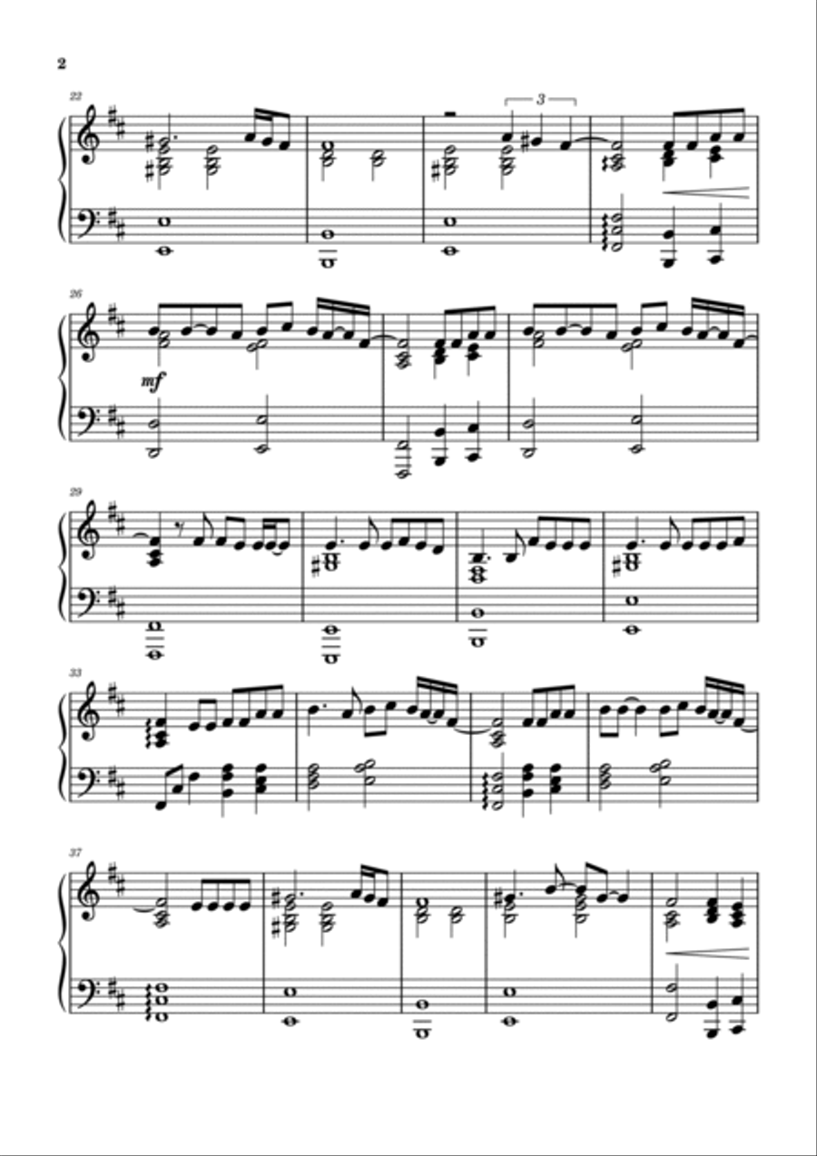 Angels Angels Piano Solo scores gallery preview page 2