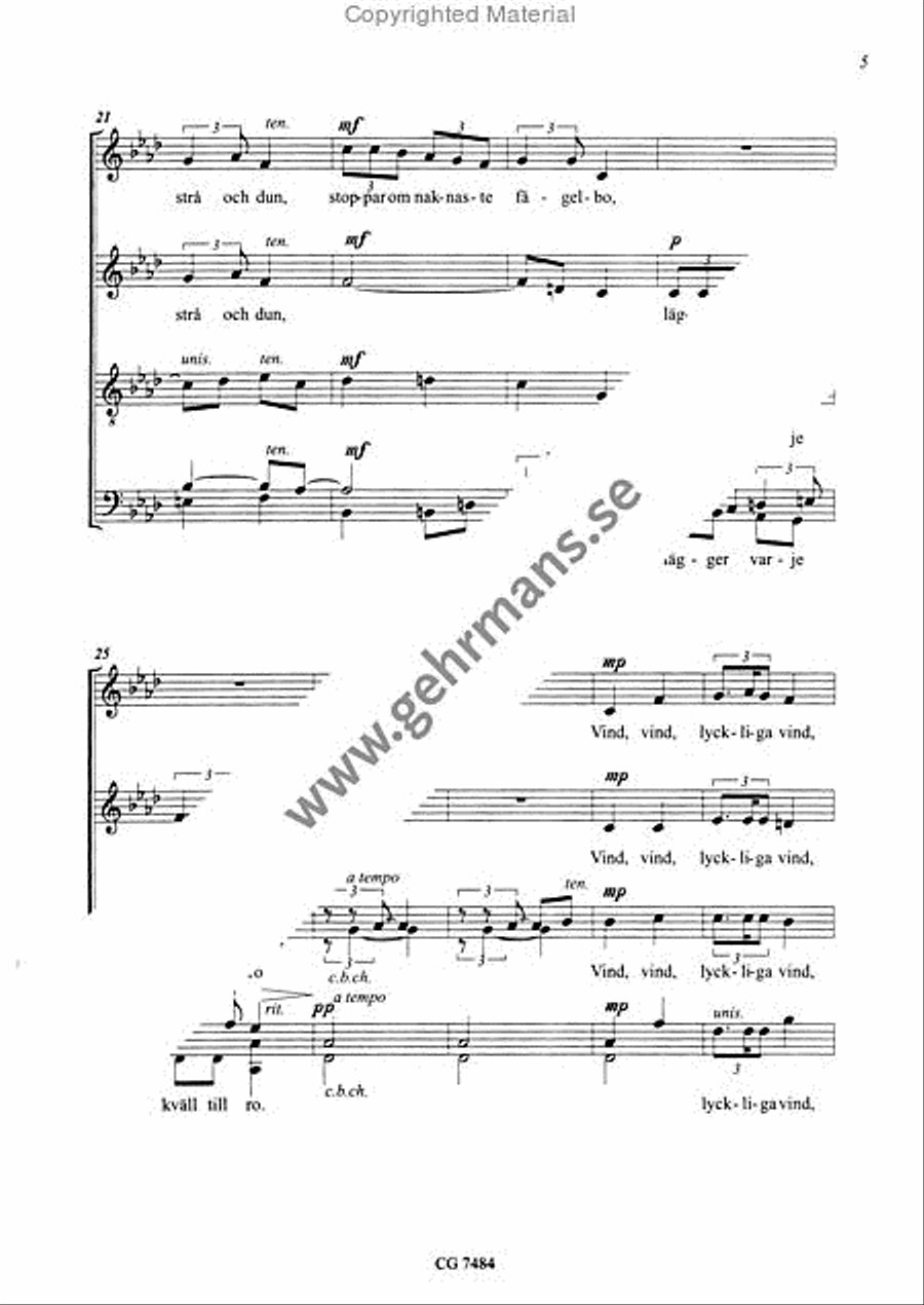 Vind, vind, lyckliga vind Divisi scores gallery preview page 4