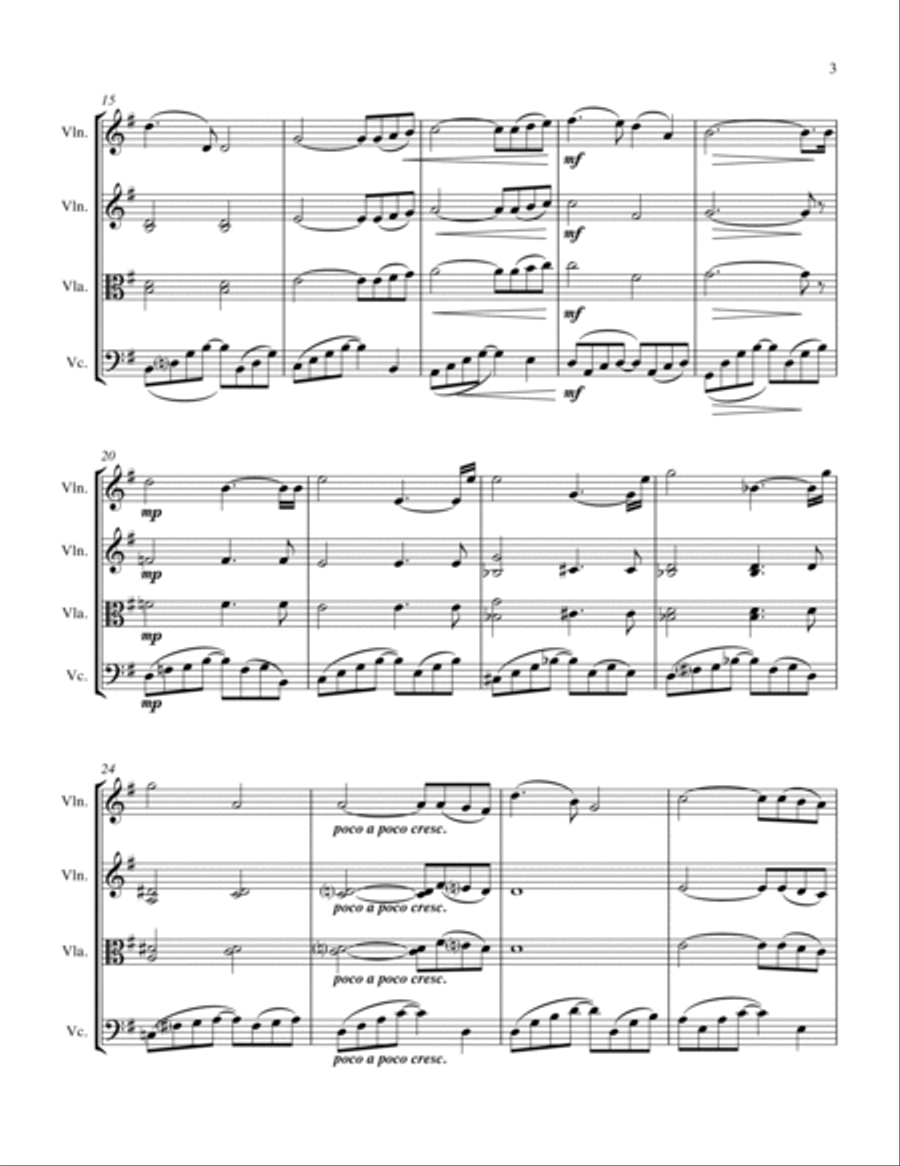 AVE MARIA - Bach-Gounod, String Trio, Intermediate Level for 2 violins and cello or violin, viola an String Trio scores gallery preview page 5