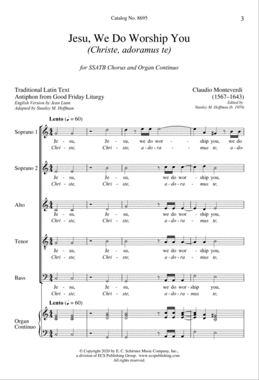 Jesu, We Do Worship You (Christe, adoramus te) SSATB scores gallery preview page 2