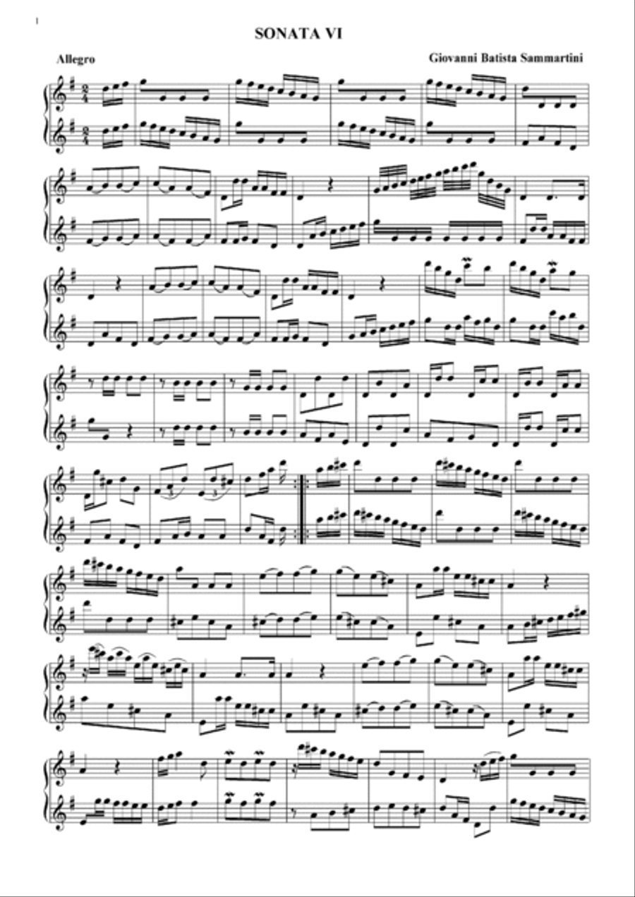 More Gems from the Phoenix Collection: Rare 18th Century Flute Duets Flute Duet scores gallery preview page 4
