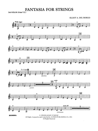 Fantasia for Strings: 3rd Violin (Viola [TC])