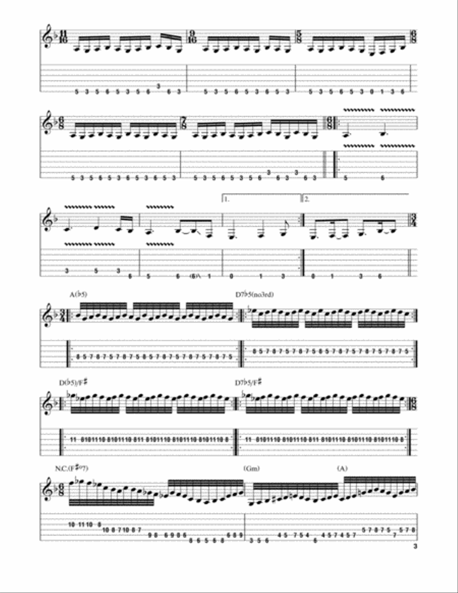 In The Presence Of Enemies - Part 1 Electric Guitar scores gallery preview page 3