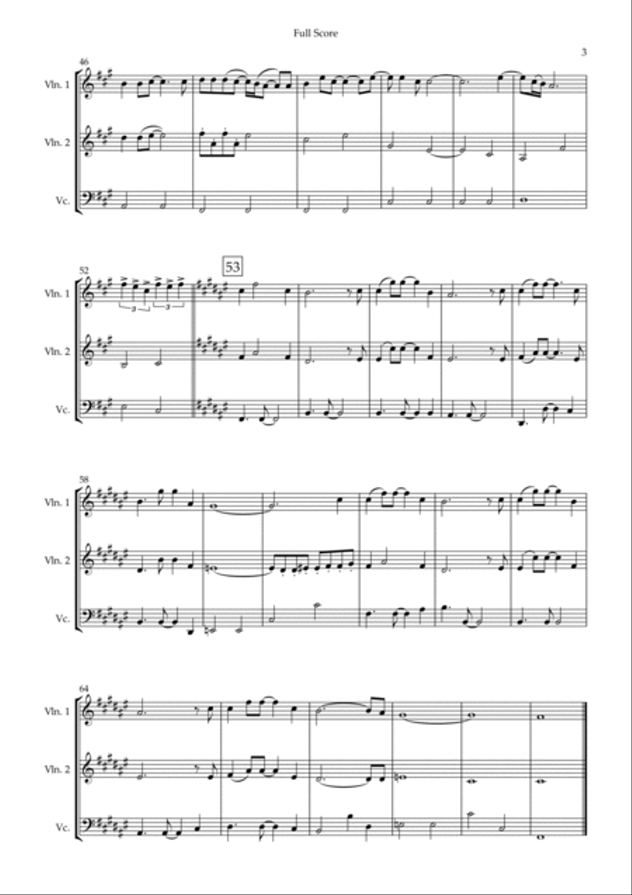 You'll Be In My Heart String Trio scores gallery preview page 3