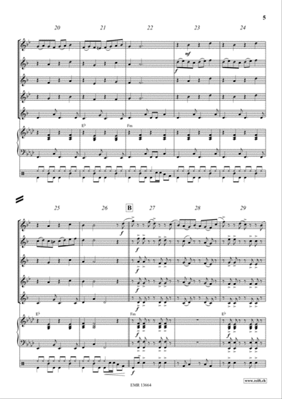 Inca Dance Inca Dance Saxophone Quintet scores gallery preview page 5