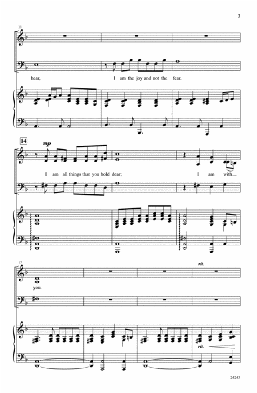 I Do Not Sleep 3-Part scores gallery preview page 3
