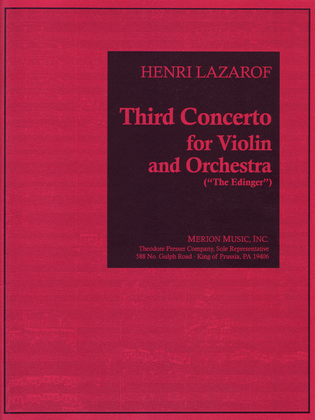 Third Concerto for Violin and Orchestra